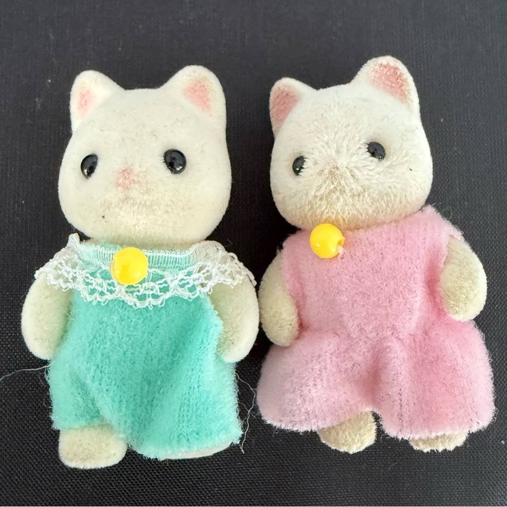 Calico Critters Sylvanian Families Vintage Cat Twin Babies